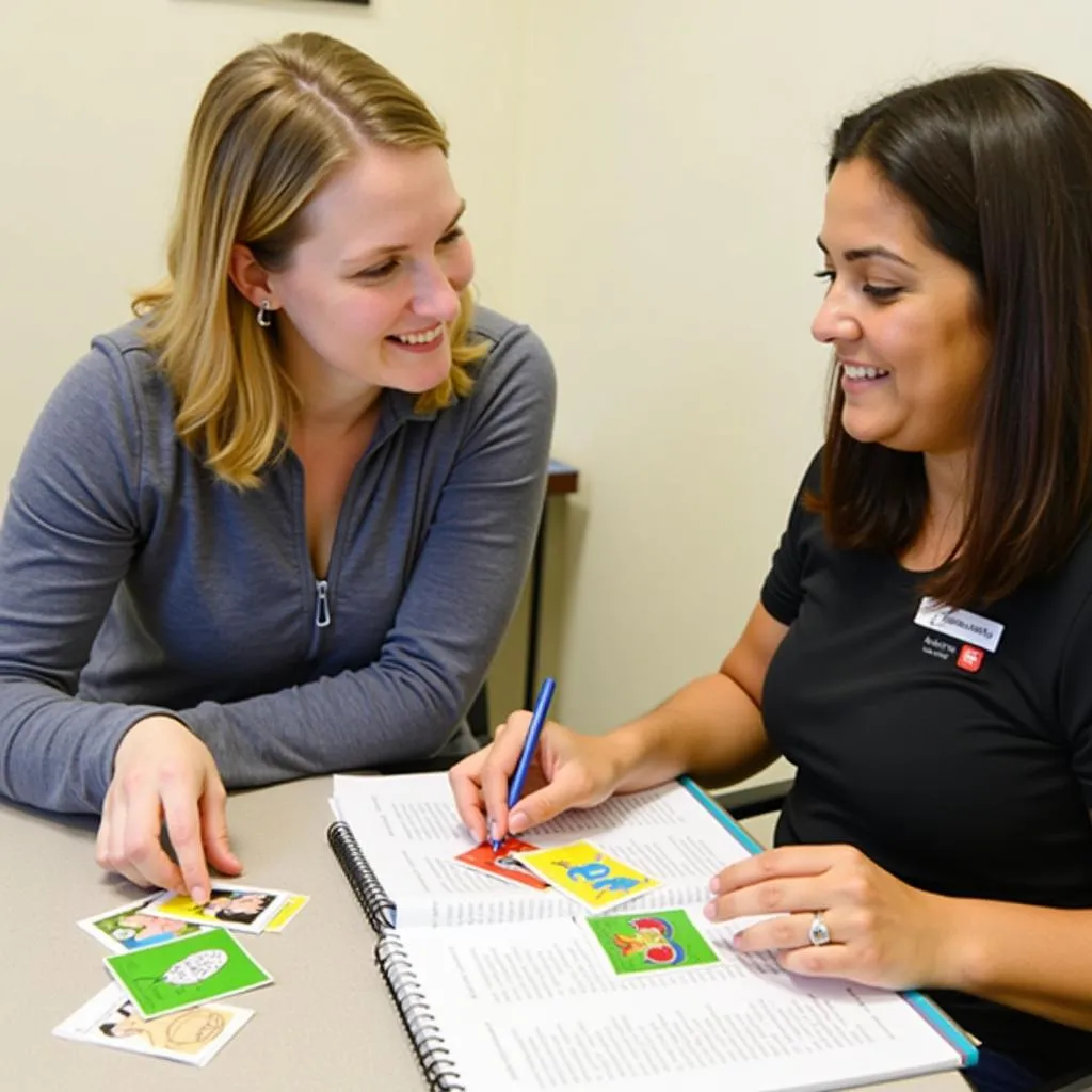 Speech-Language Pathologist Conducting an Assessment