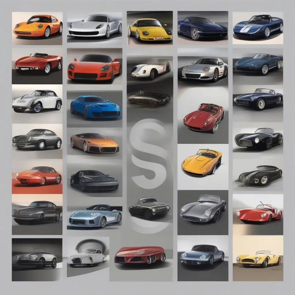 Variety of sports cars starting with S