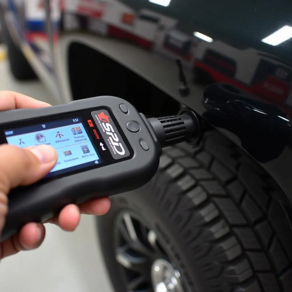 SRS Scan Tool Connected to a GM Vehicle