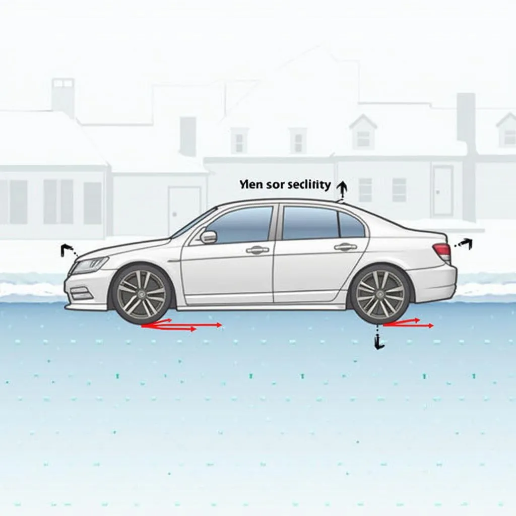 Car stability control system illustration