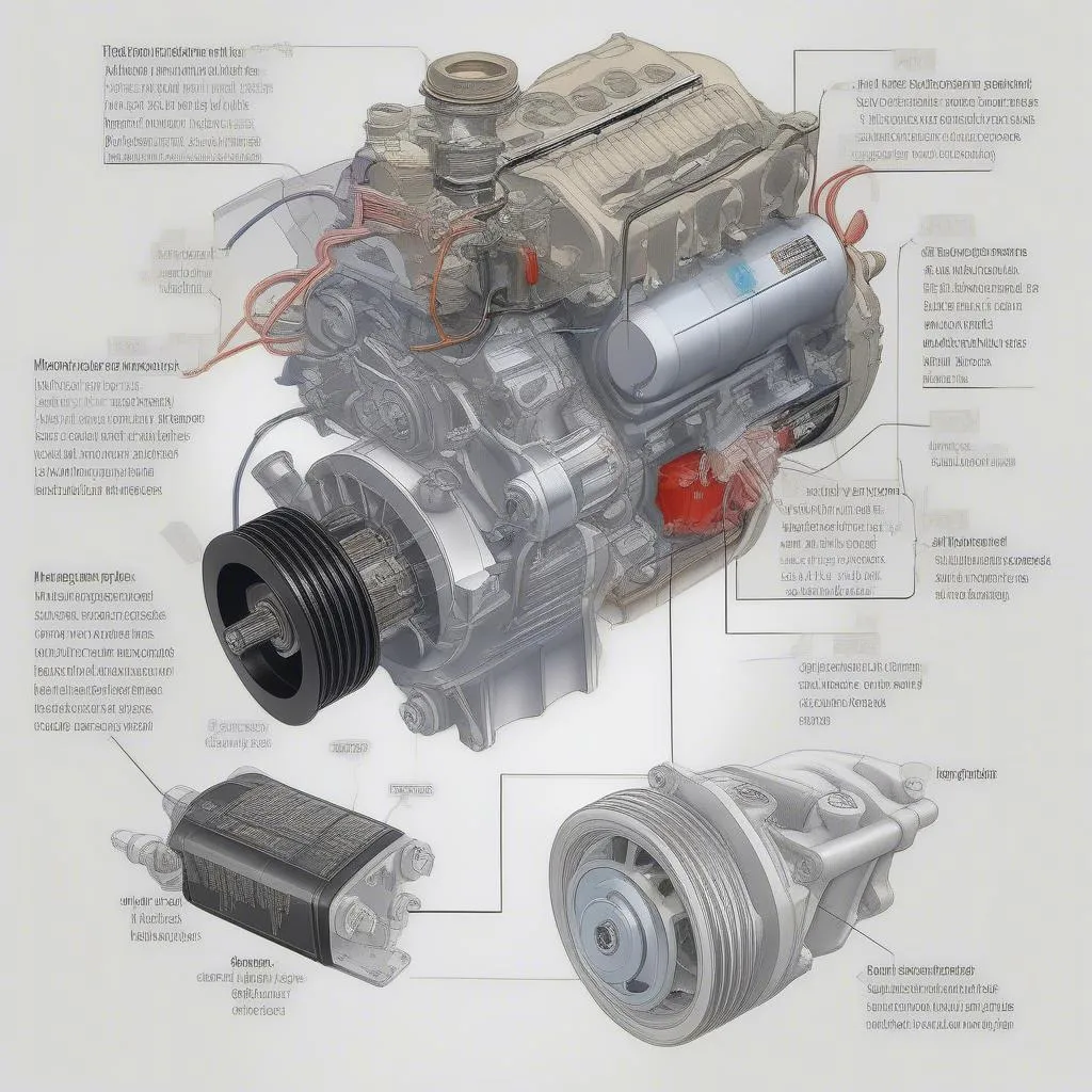 Car Starter and Alternator Diagram