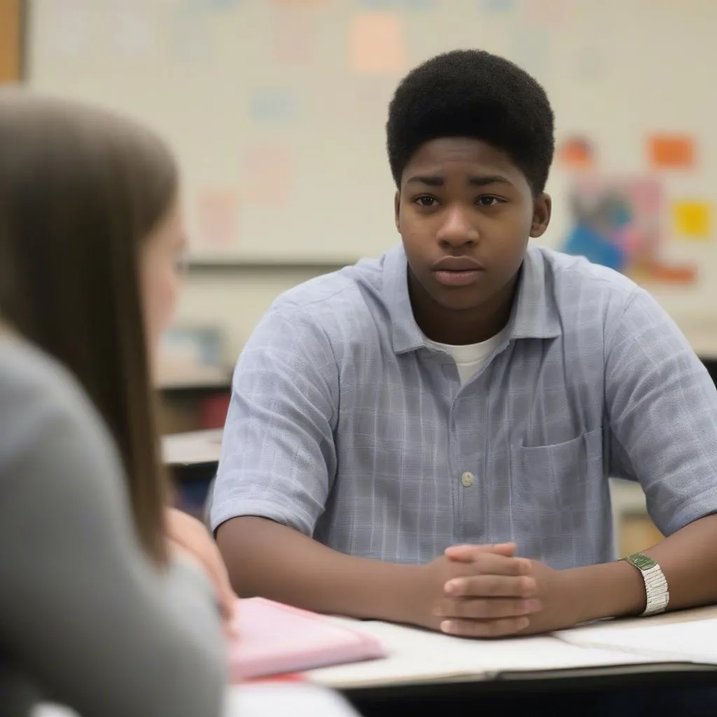 Student and Counselor Meeting