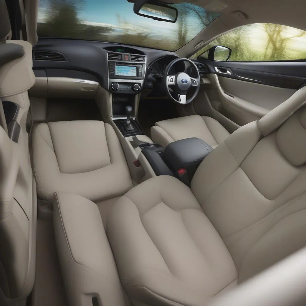 Spacious and Comfortable Interior of a Subaru Legacy