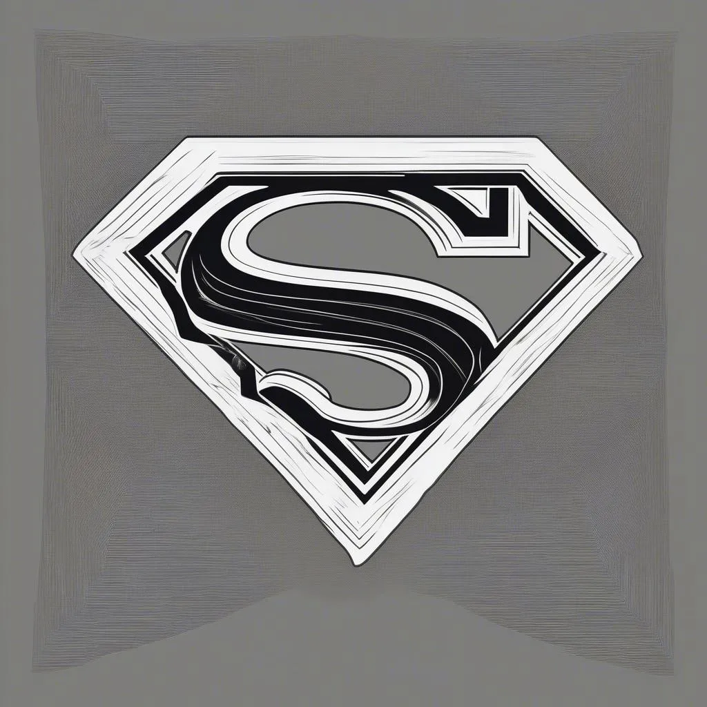 Superman Symbol Representing Strength