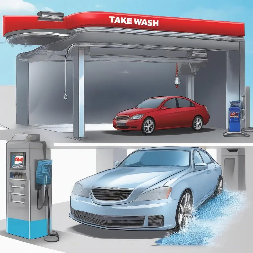 A &quot;Take 5&quot; car wash is a quick and affordable option for a basic clean, while a detailed car wash offers a more thorough and comprehensive cleaning experience.