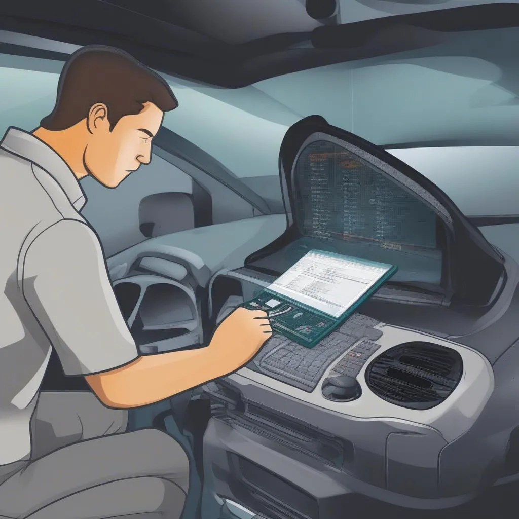 Tammissiom scan tool being used to diagnose a car