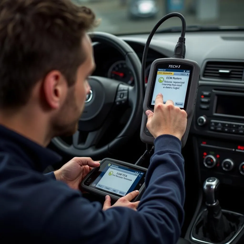 Tech1 Scan Tool Performing ECM Relearn