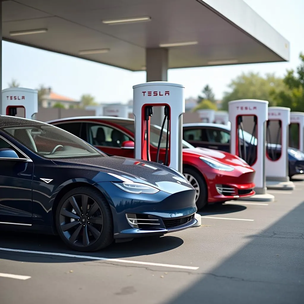 Tesla Supercharger Station