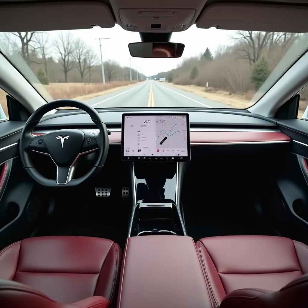 Luxurious Interior of a Tesla