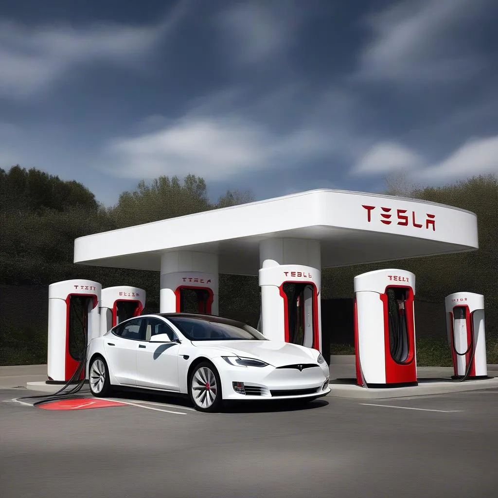 Tesla Supercharger Station