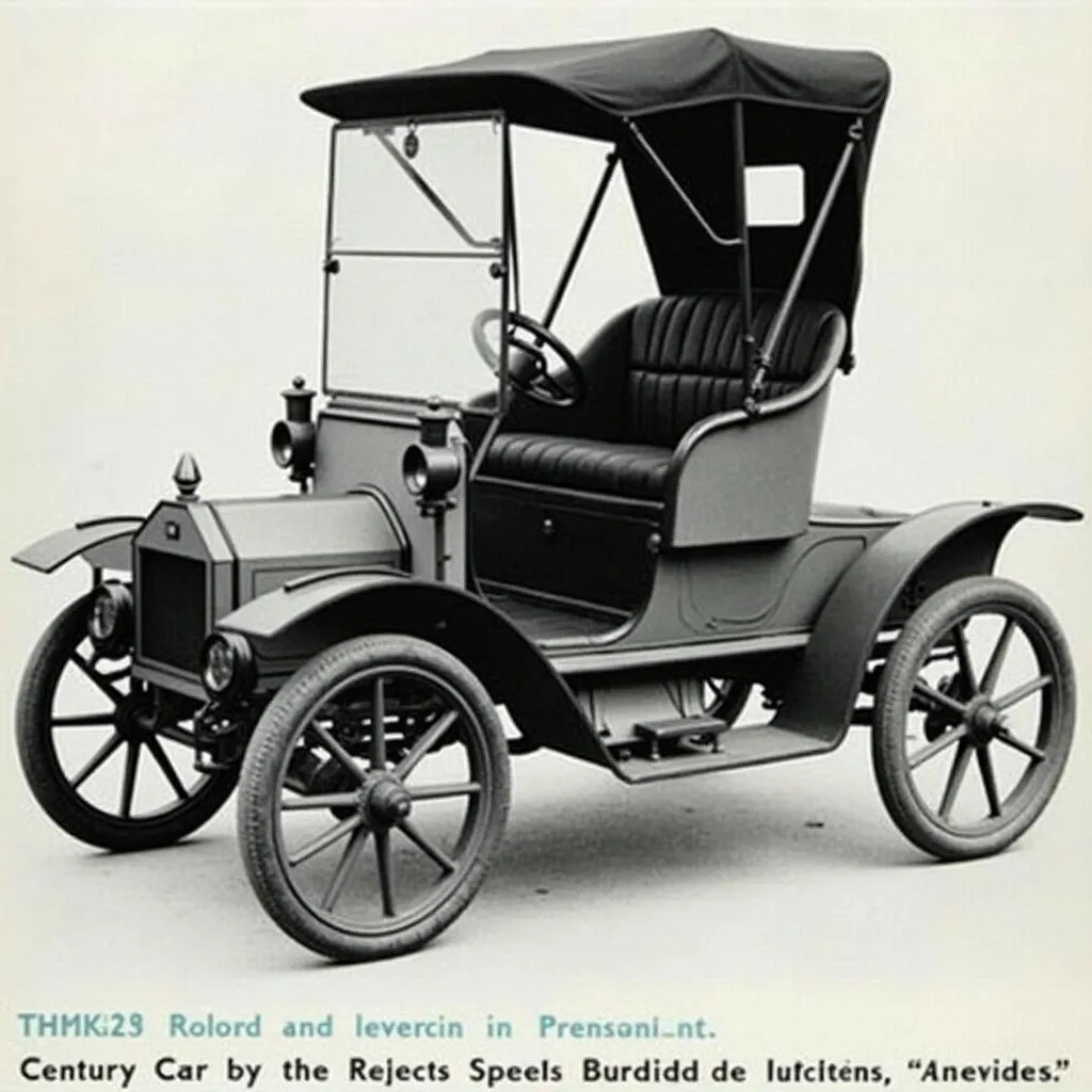 A three-wheeled car from the early 20th century