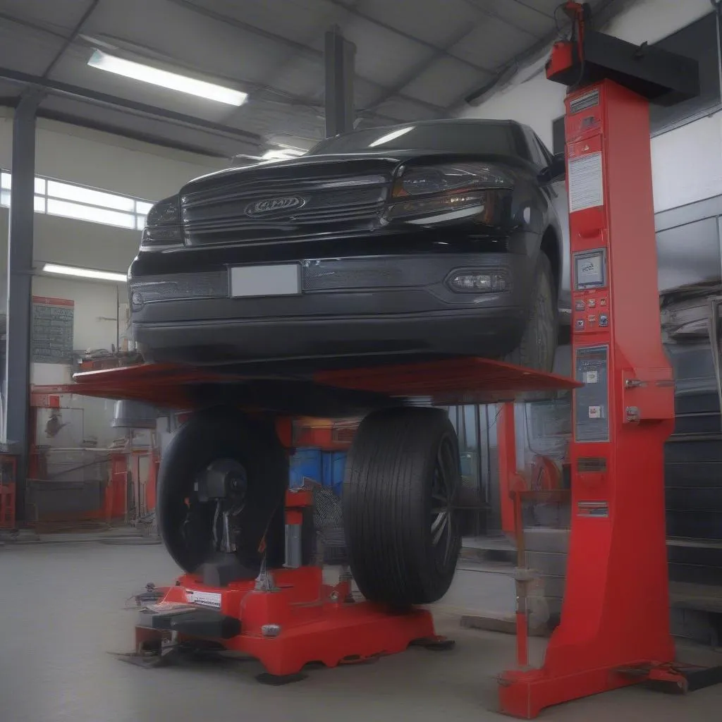 Tire balancing machine