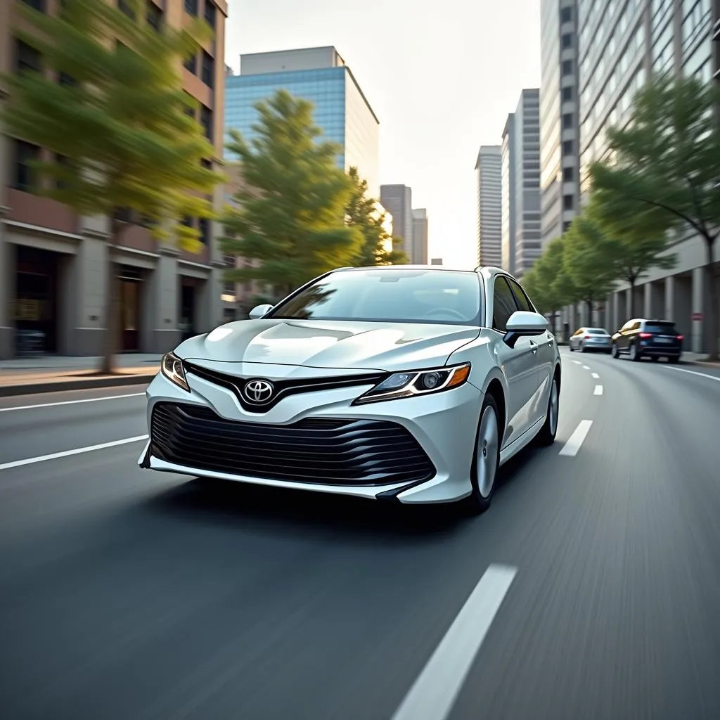 Toyota Camry Hybrid City Driving