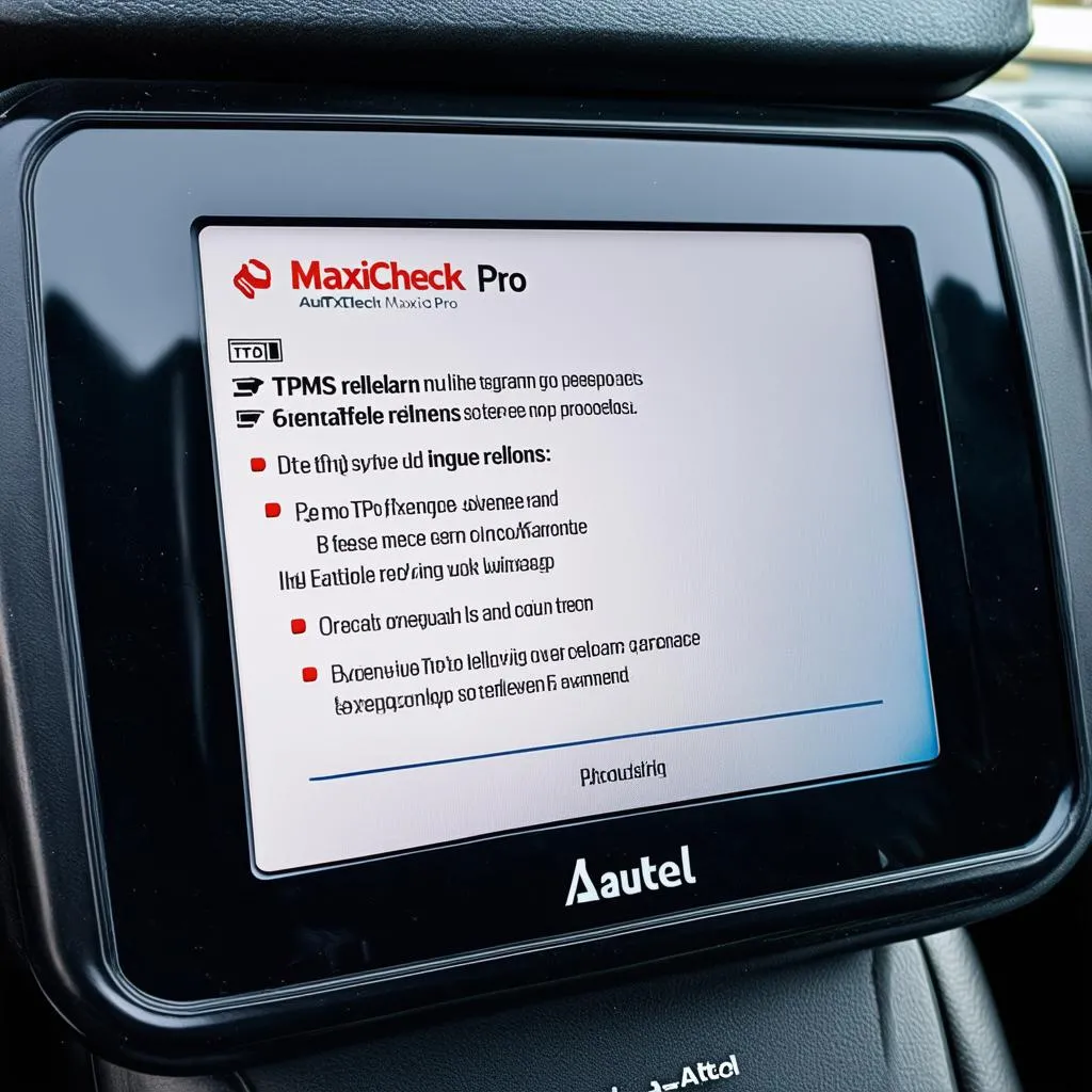 TPMS Relearn Procedure on Autel MaxiCheck Pro