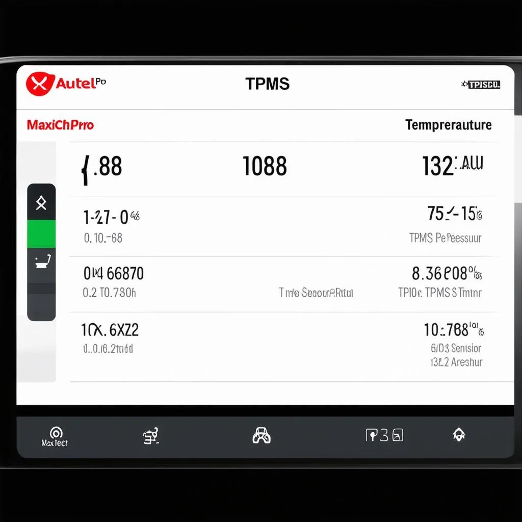 TPMS Sensor Readings on Autel MaxiCheck Pro