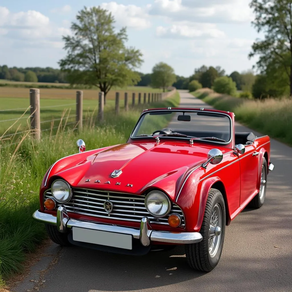 Classic Triumph TR3 Sports Car