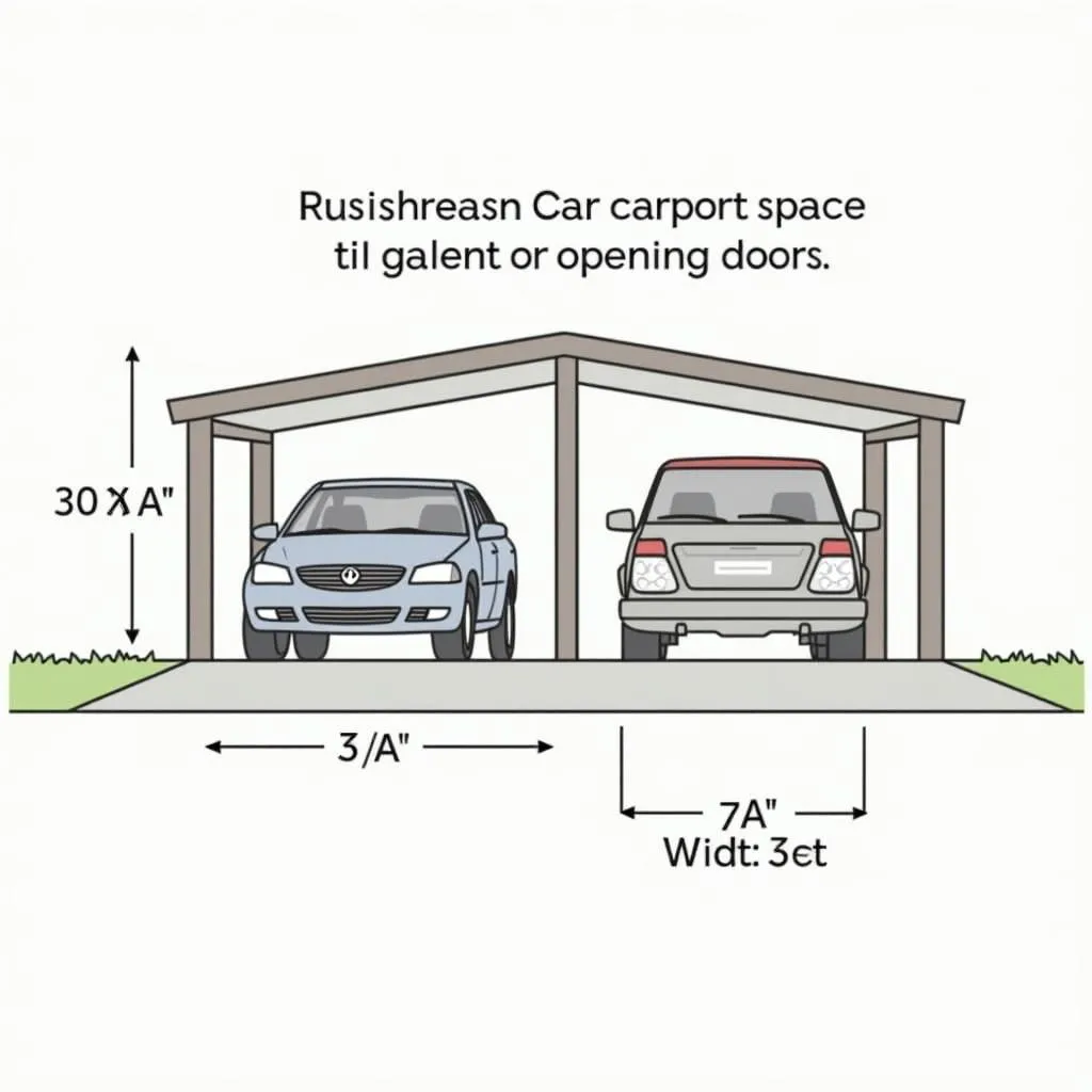 Two Car Carport Dimensions