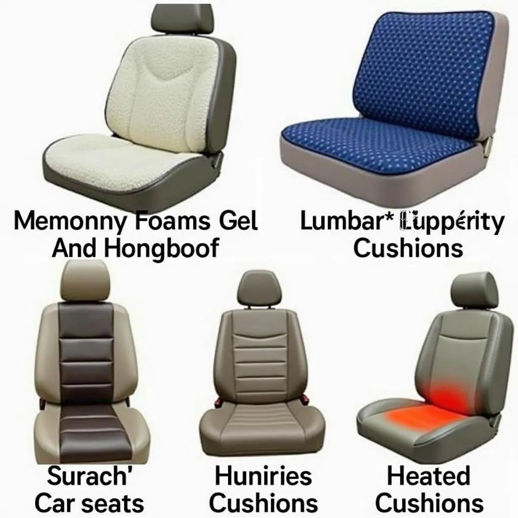 Different types of car seat cushions available