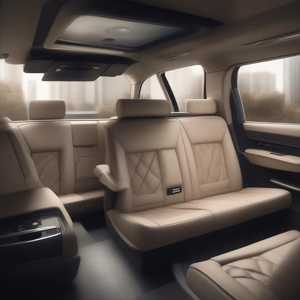 Uber Comfort car interior with spacious seating and modern features