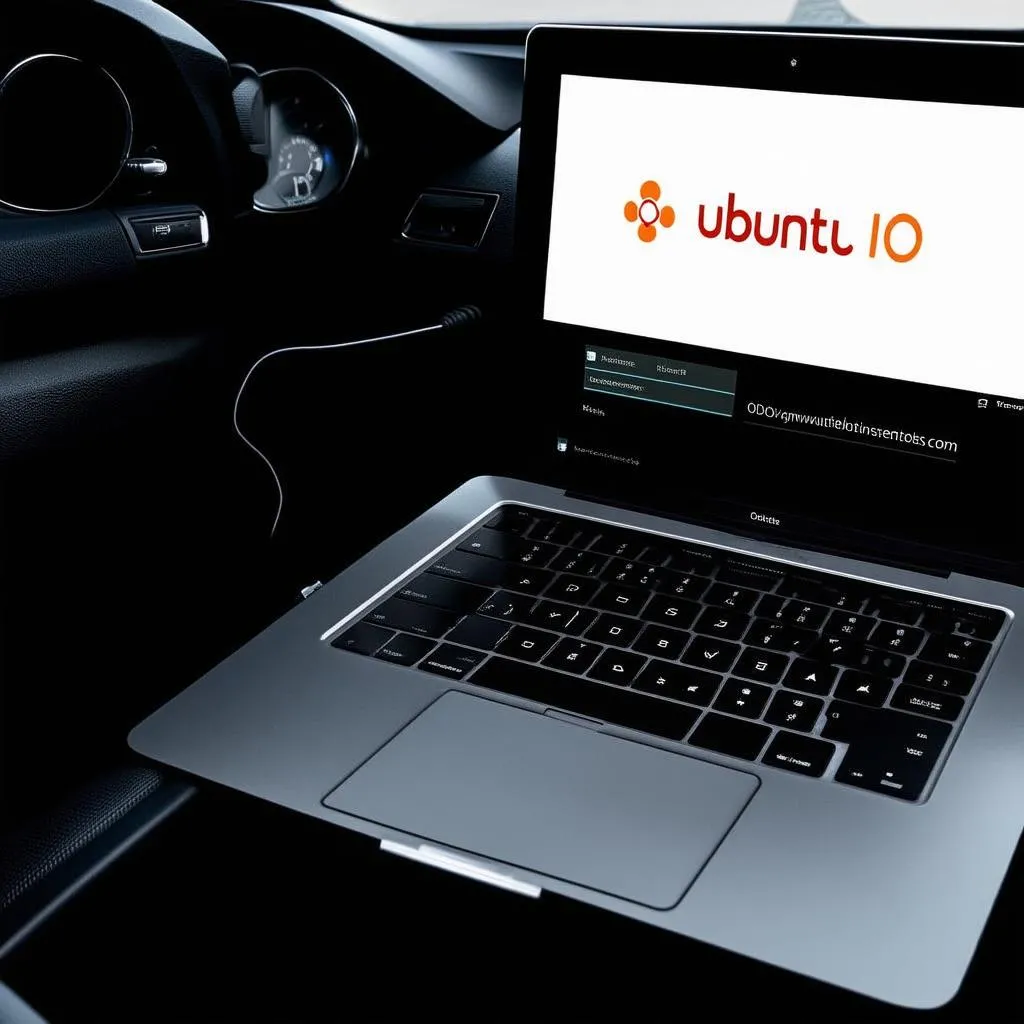 Ubuntu Laptop Connected to Car