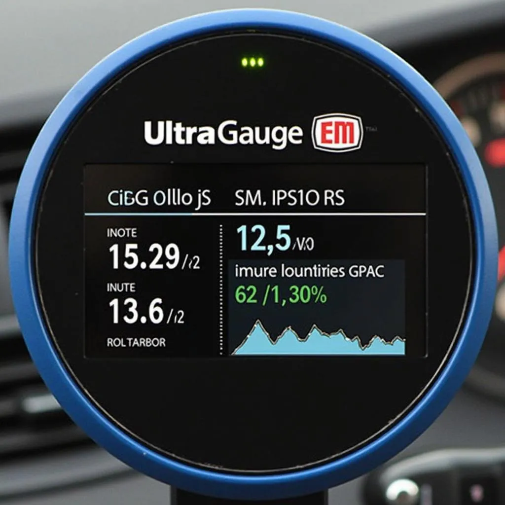 UltraGauge EM Plus OBD II Scan Tool Displaying Data