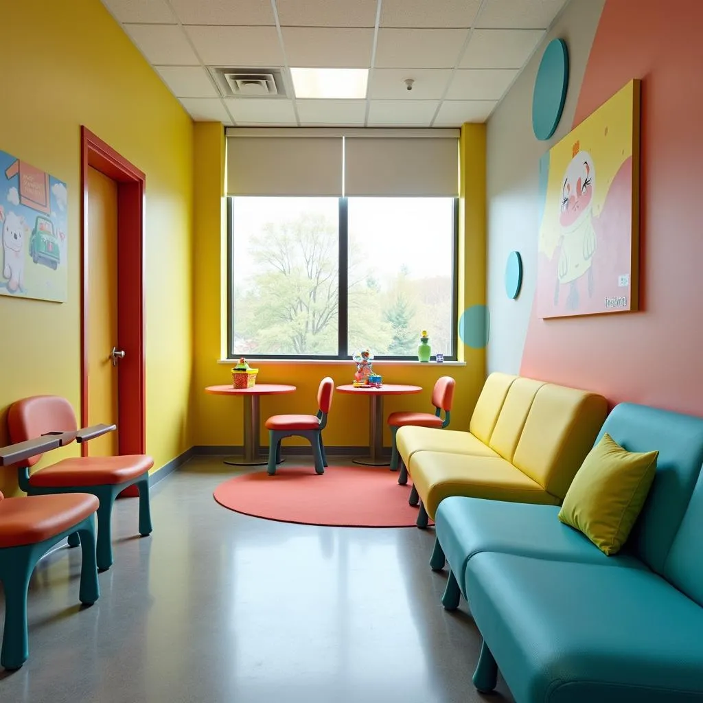 Children's waiting area at an urgent care facility