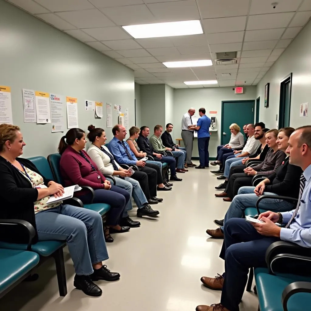 Patients Waiting in an Urgent Care Waiting Room