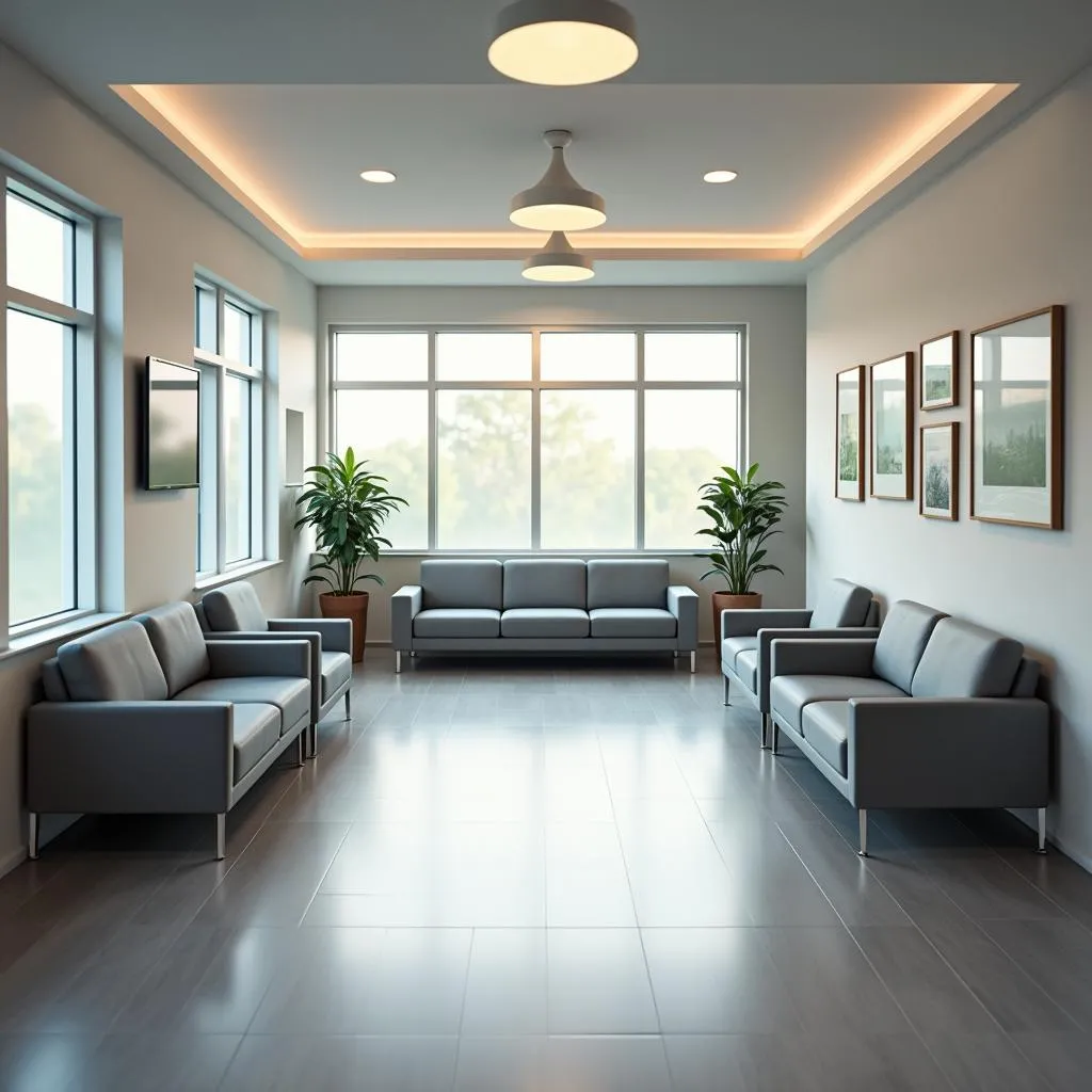 Modern and welcoming urgent care waiting area