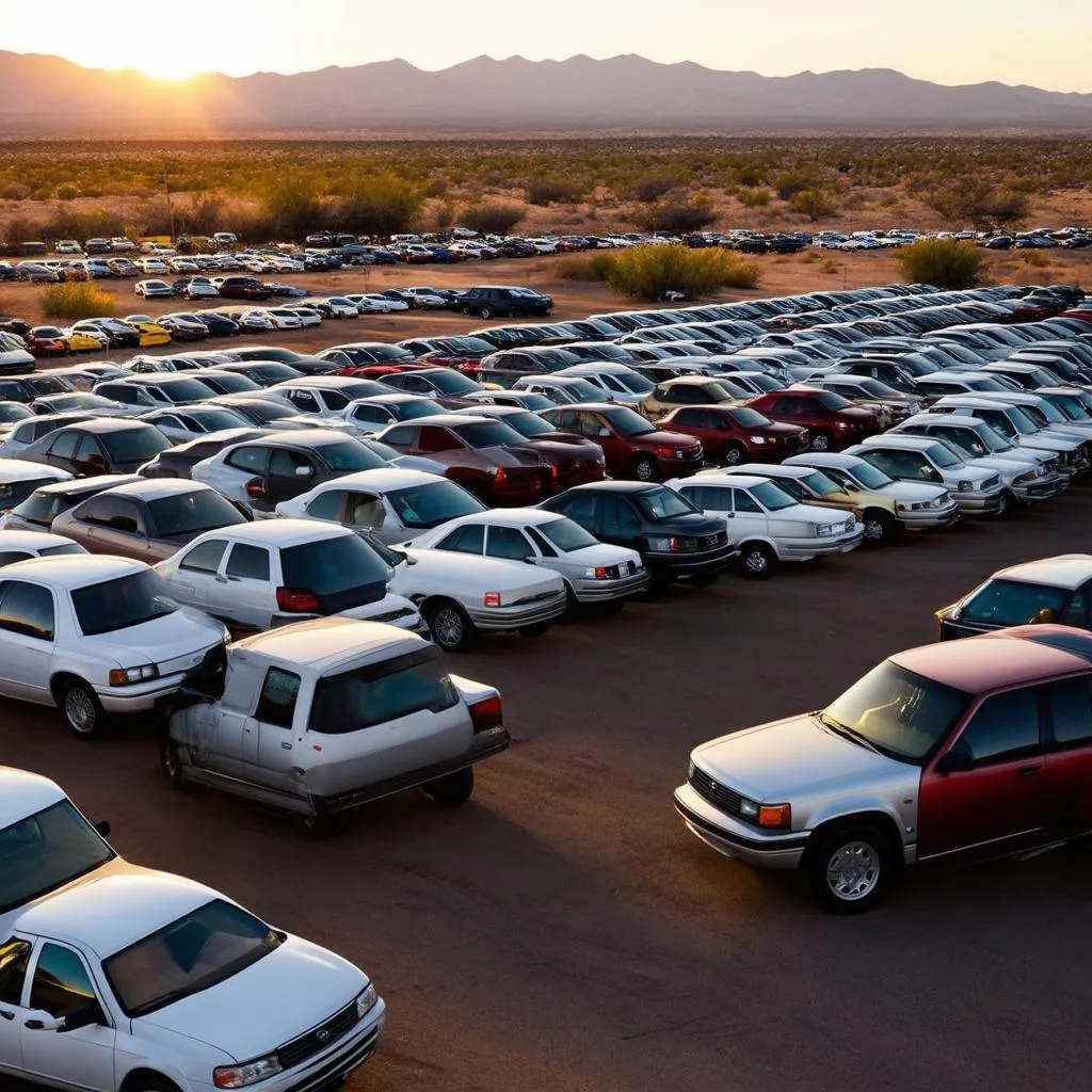 Used car lot in Albuquerque