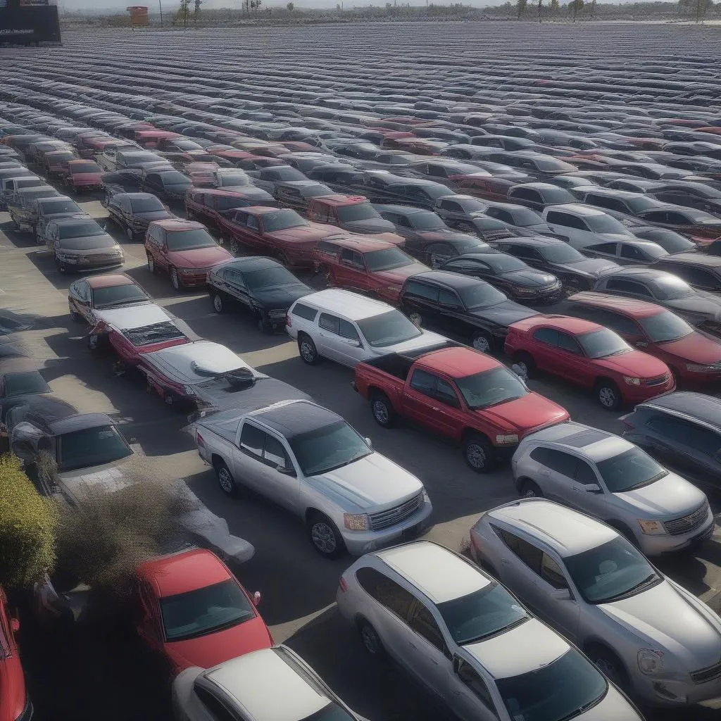 Navigating a used car lot in Los Angeles