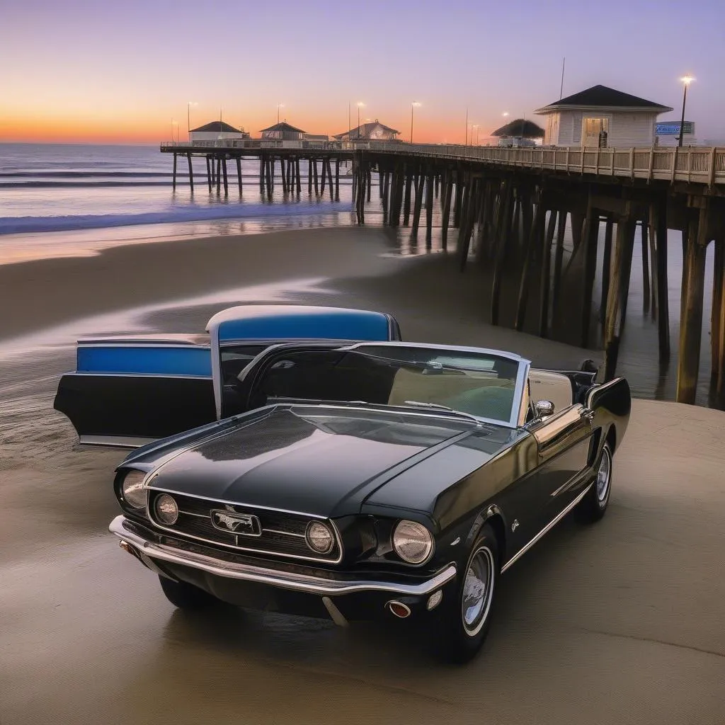 Va Beach Pier Classic Car