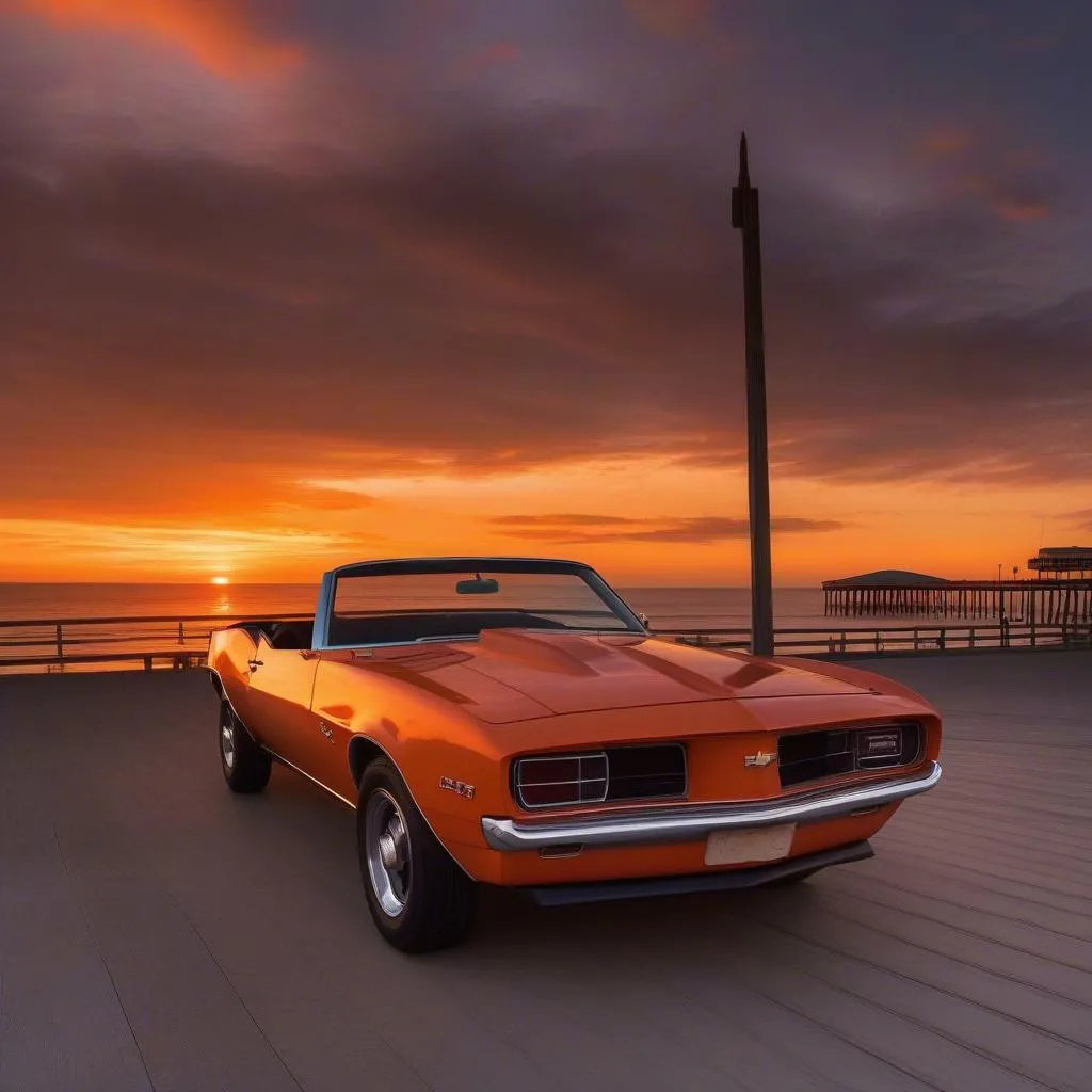 Va Beach Pier Sunset