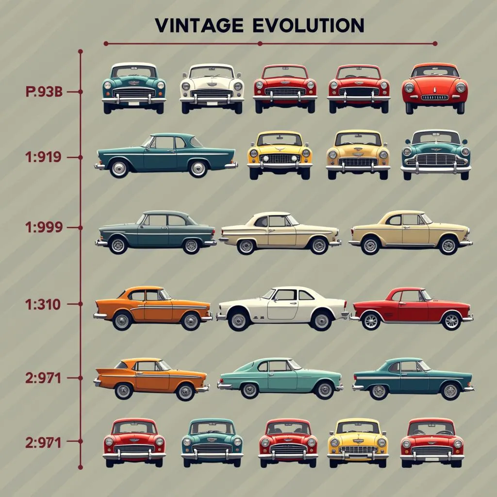 Vintage Car Logo Evolution