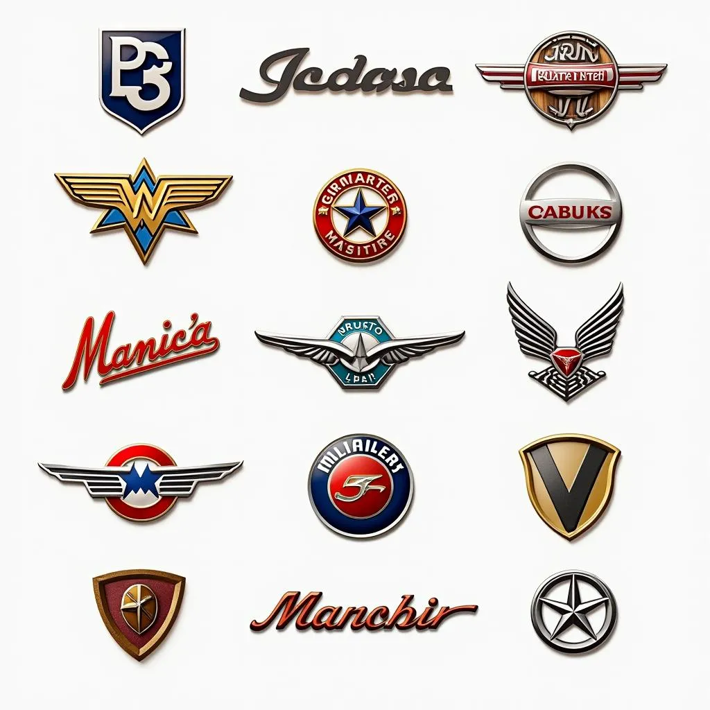 Collection of Vintage Car Logos