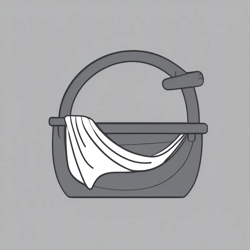 Washing Symbol - a tub with a line across it