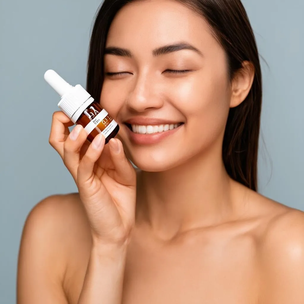 Woman Applying OSEA Serum