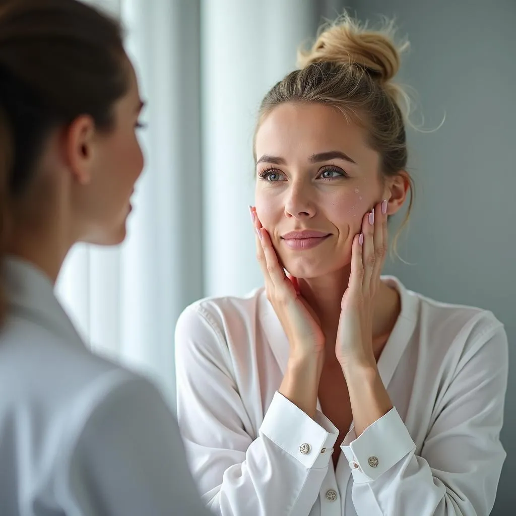 Woman Consulting Dermatologist