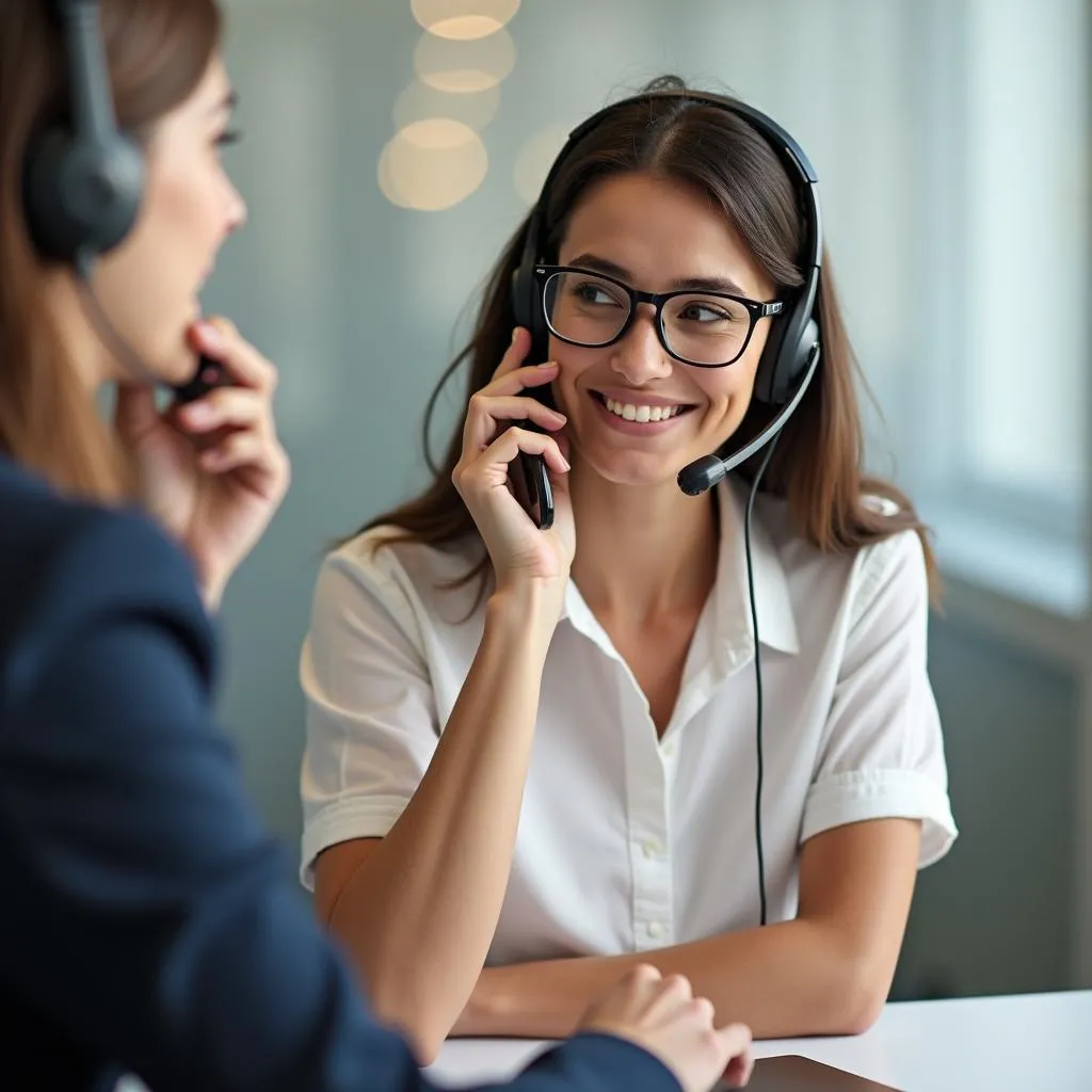 Woman Talking to RBL Customer Service