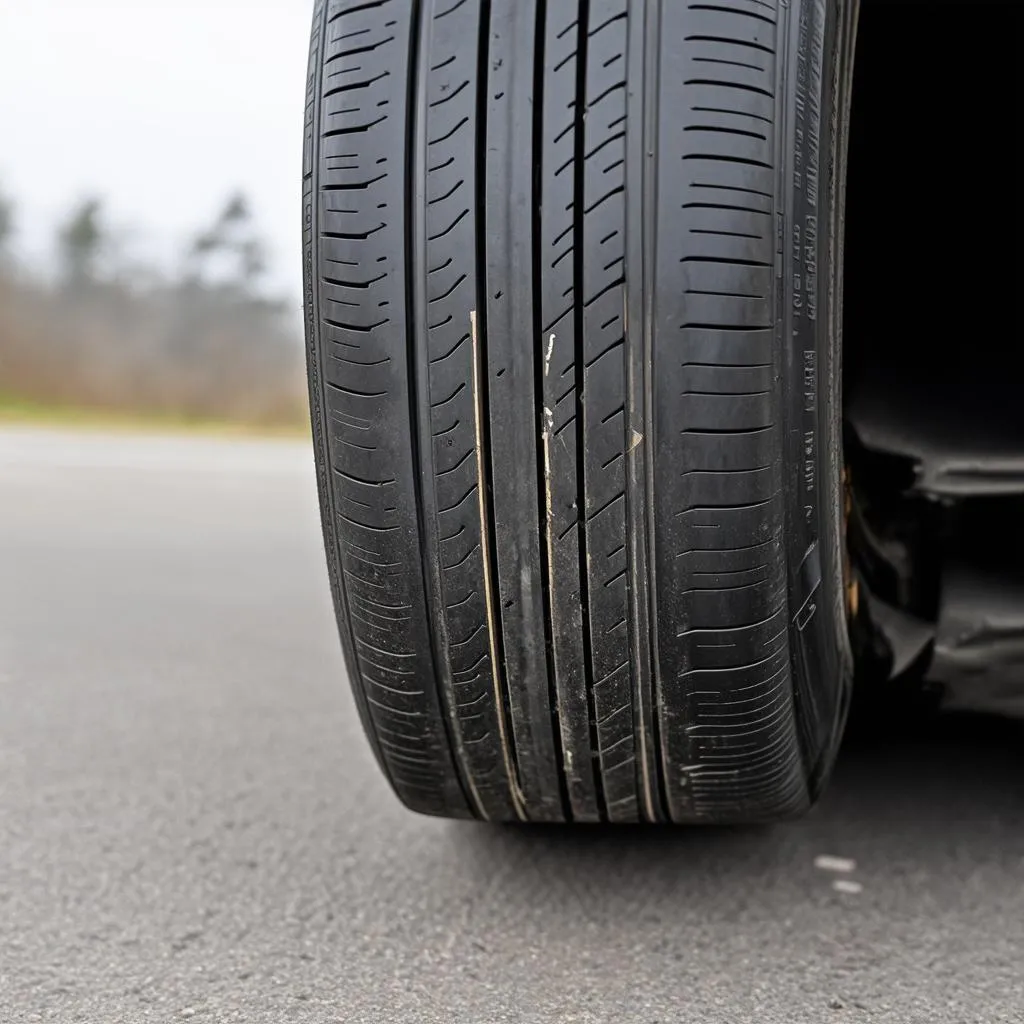 worn out tire