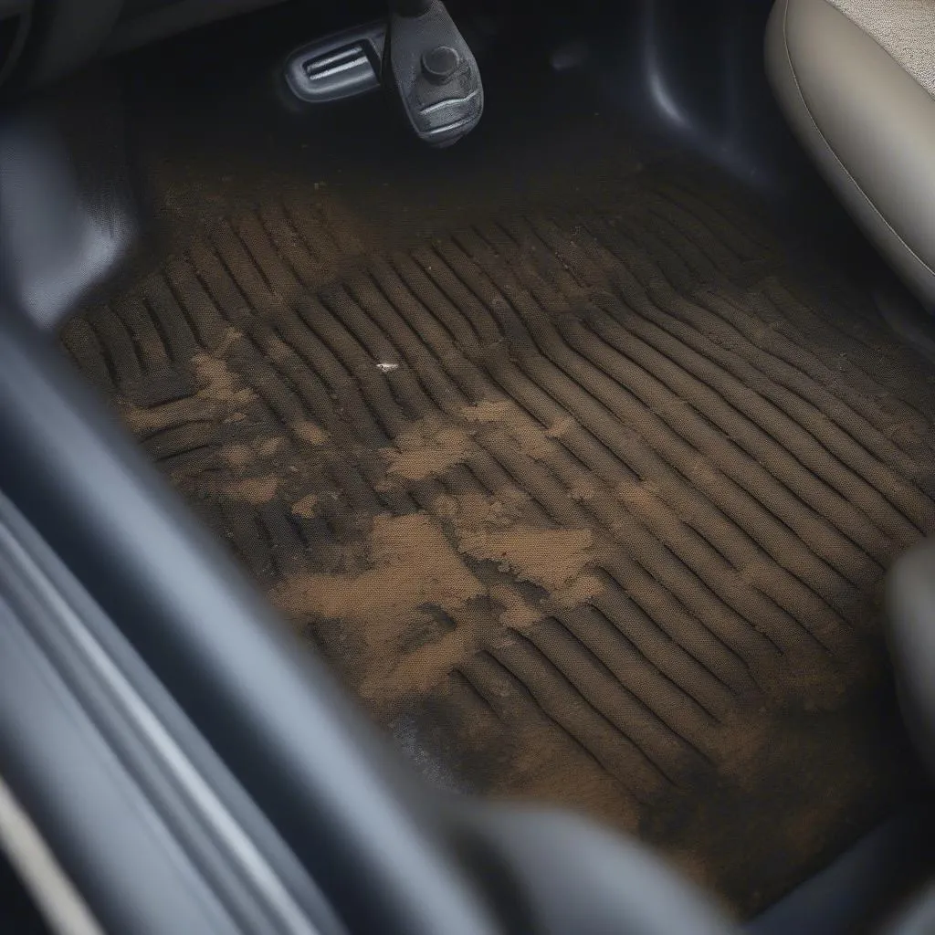 worn out floor mats