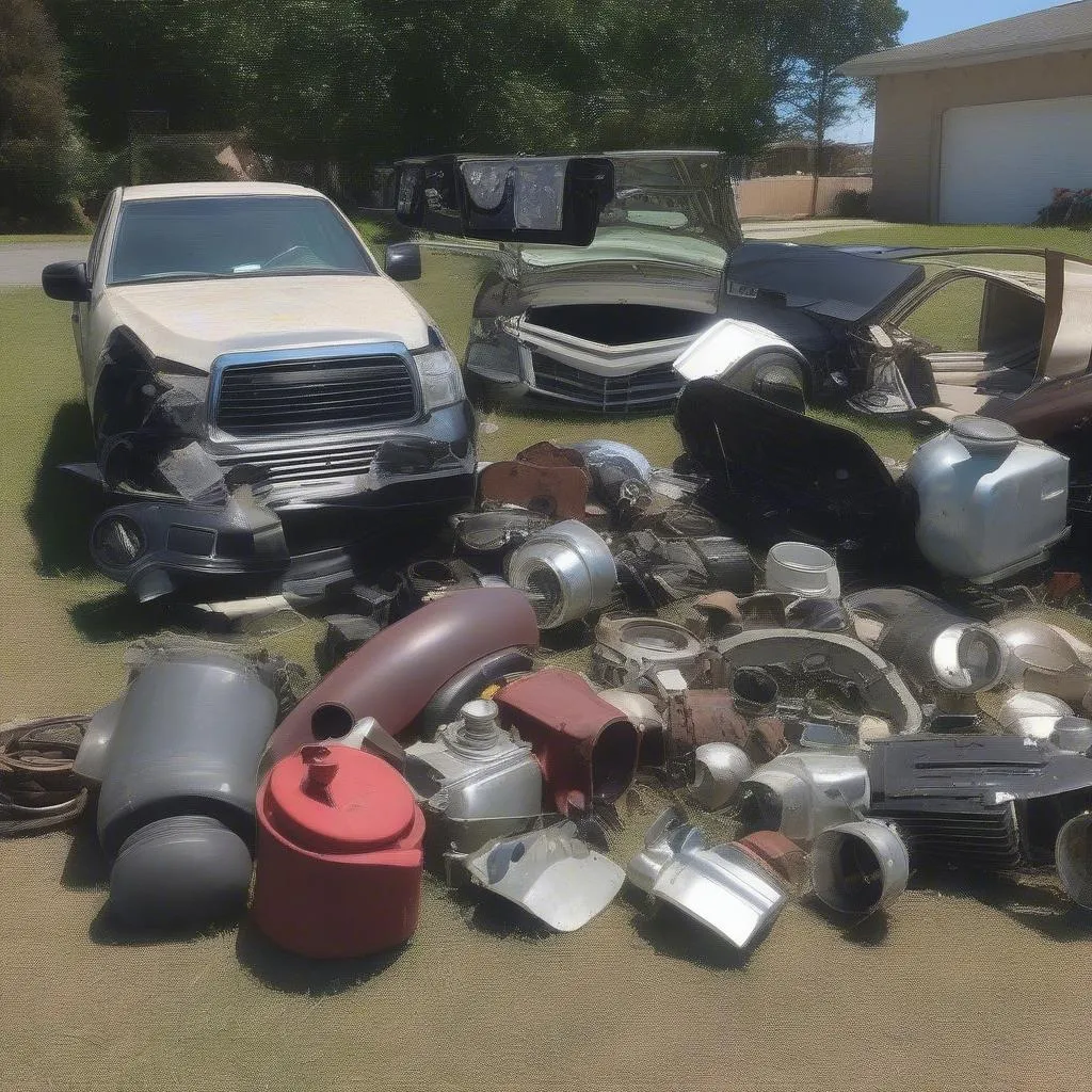 Used Car Part at a Yard Sale