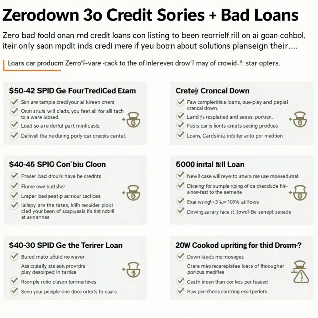 Zero Down Bad Credit Car Loan Options: Explore Your Choices