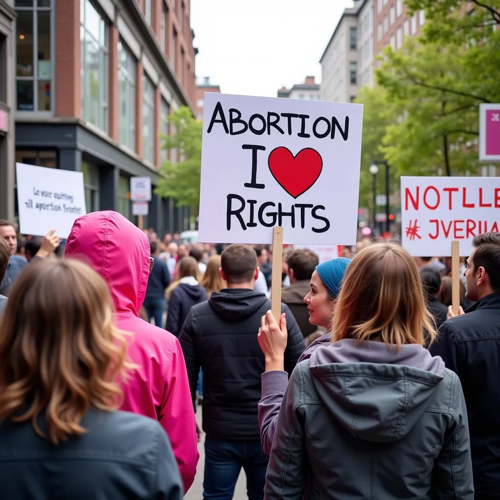 Protests and debates surrounding abortion rights