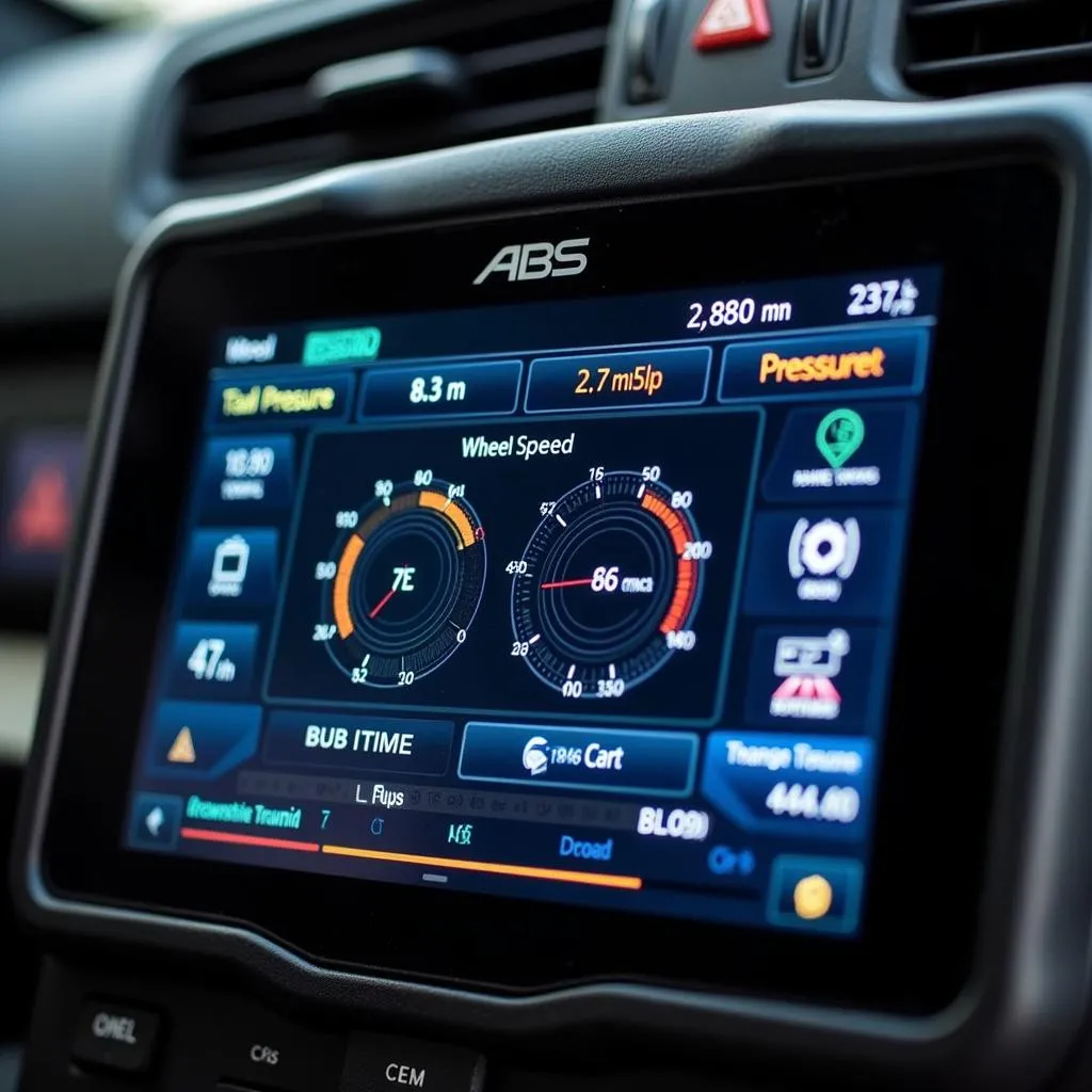 ABS scanner tool displaying live data