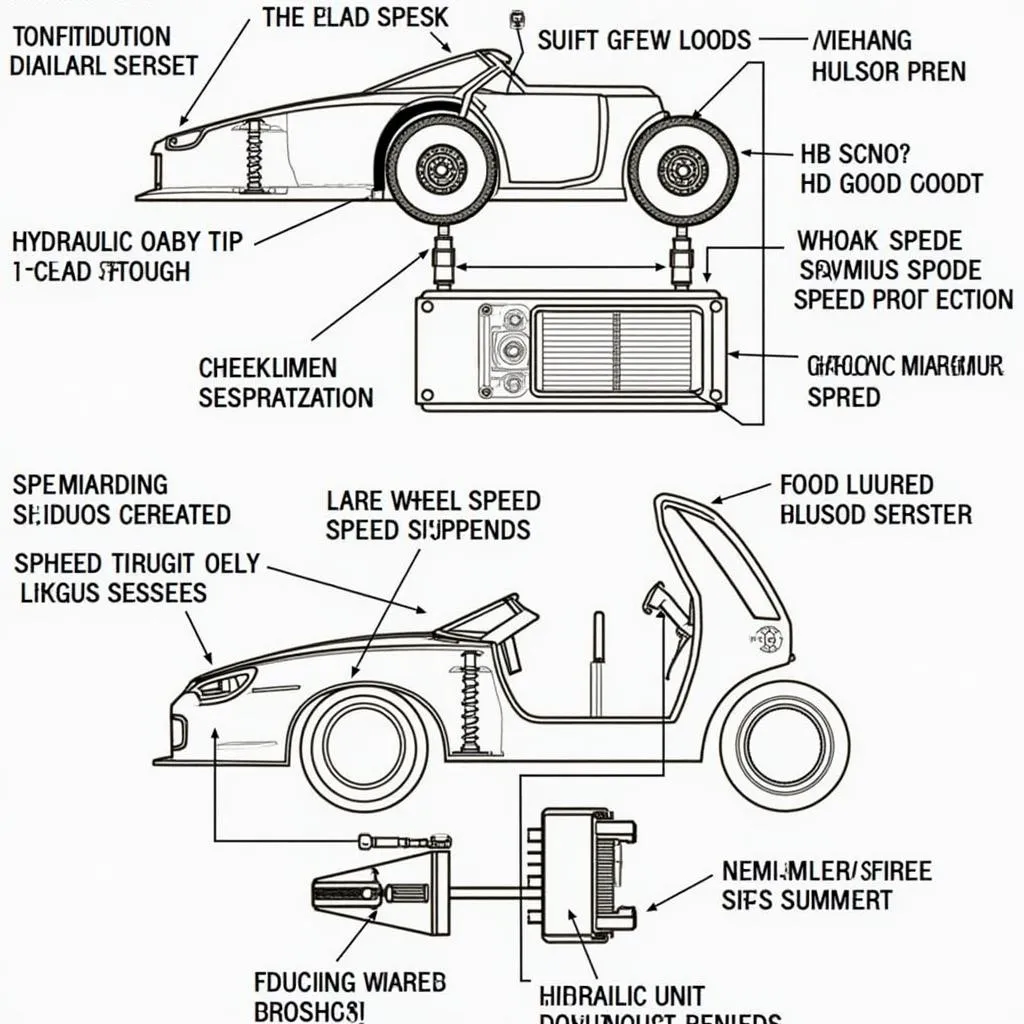 Car ABS system components diagram