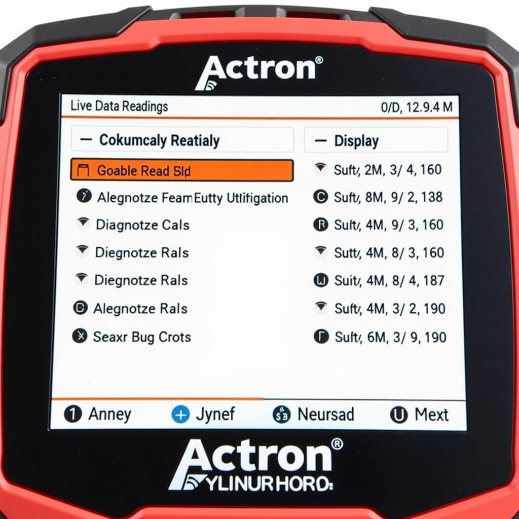 Actron Autoscanner Pro OBD II Scan Tool Display