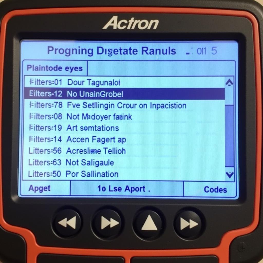 Actron CP9125 Displaying Diagnostic Trouble Codes