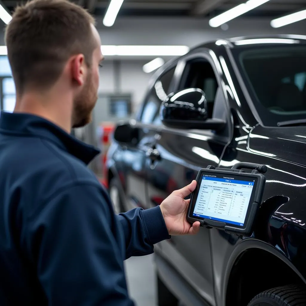 Advanced Dealer Scanner Diagnosing a Car