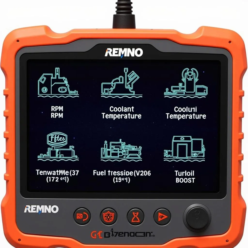 AE Scan Tool Displaying Powerstroke Engine Data