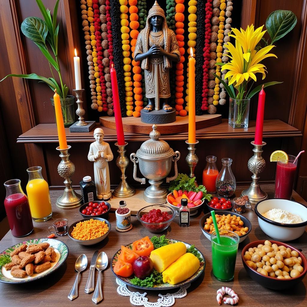 Symbolic Elements on an Afro-Brazilian Altar